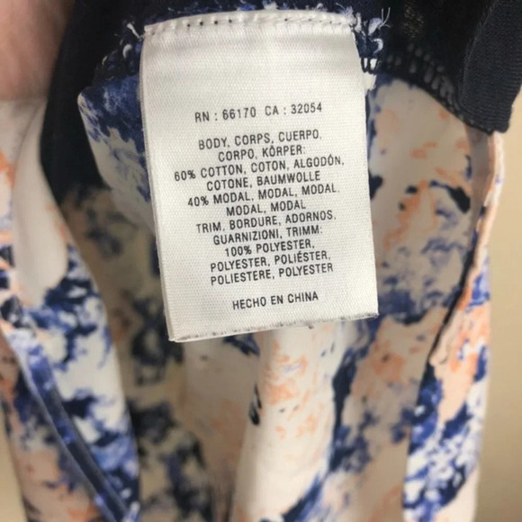 Anthropologie Deletta Blue Floral Modal Knit Top - Picture 4 of 5